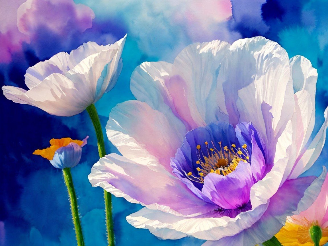 SaidSakine's tweet photo. Step into a tiny watercolor dream we just painted—soft blues, delicate petals, and that perfect quiet vibe. Grab your waterbrush and paper, let’s make today creative! https://t.co/9Fb4f8VyzB