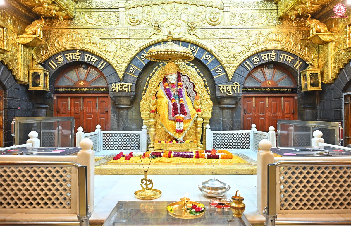 SSSTShirdi's tweet photo. *!! ॐ साई राम !!*
*श्री साईबाबा संस्थान विश्वस्त व्यवस्था,शिर्डी*
*!! ॐ Sai Ram !!*
*Shri Saibaba Sansthan Trust, Shirdi*
≈≈≈≈≈≈≈≈≈≈≈≈≈≈≈≈≈
*आरती :-शिर्डी माझे पंढरपुर*
*शनिवार ०८ ऑगस्ट २०२६*
*Aarti :-Shirdi Majhe Pandharpur*
*Saturday 08 August 2026* https://t.co/pjhDAe7vmC