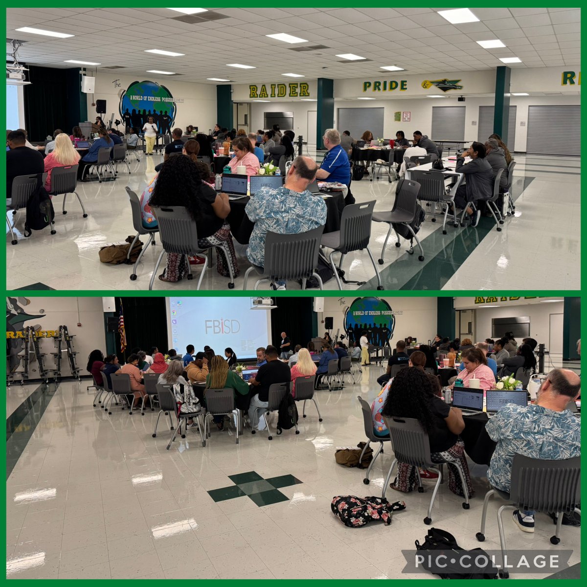 PrincipalEWill1's tweet photo. The @QV_Raiders staff is ready to welcome our students back! The energy is high, the excitement is building, and our Raiders are ready to make this an amazing school year! #RaiderPride #MakeYourMark https://t.co/kZMy12F7Lw