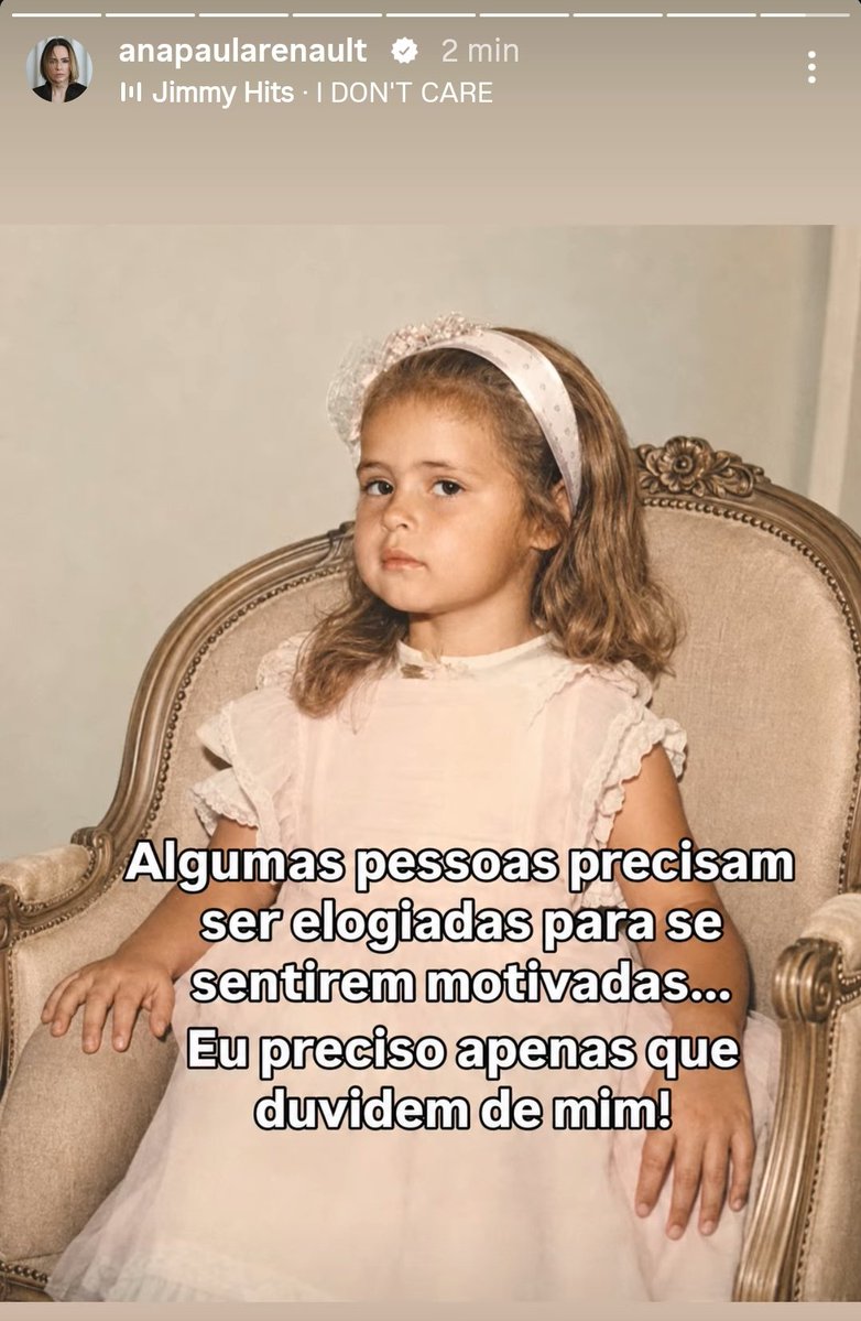 thainaa85's tweet photo. Esse story da Ana Paula eu não considero terapia noturna, mas um mimo dela postando uma foto quando criança. Pequenininha linda!🧙❤️ https://t.co/hMXV7KhQNe