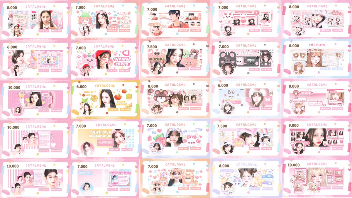 zoelvaww's tweet photo. help rt, thanks! 🩷

special 8.8 disc 25% all katalog no minbel!!
haiii! aku open request 250+ layout cute, dark, coquette start 3.000-12.000! katalog lengkap &amp; detail nya cek reply 🍥🧁

NOTE: harga di pict masih harga asli #zonauang https://t.co/P7zfvJZ4ci