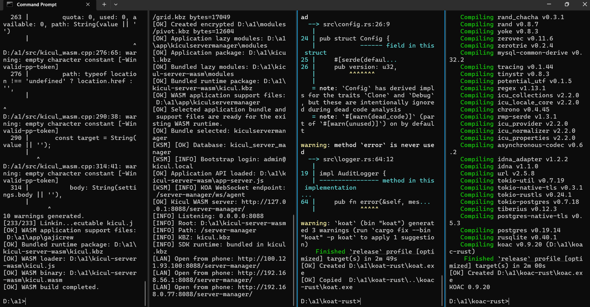IxodiaF's tweet photo. Morning activity checklist:
☕️ Coffee
⚙️ Compile C++ core to WASM
🟢 Serve it up with Node.js
🦀 Bridge it all with Rust
Now that’s what I call a happy family 🥹👨‍👩‍👧‍👦✨ #WebDev #WASM #RustLang #NodeJS https://t.co/uPvXFny7jn