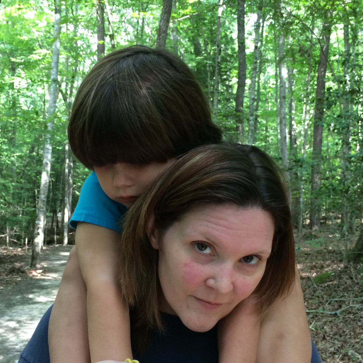 Nieb77's tweet photo. Monday when I drive to school for my 27th year, it will be different. I only have one kid left in public school. My youngest is a sophomore. How did we get here?!
In this photo he fell asleep on a hike while riding on my shoulders and I had to carry him the rest of the way. https://t.co/RwHeWppP0u