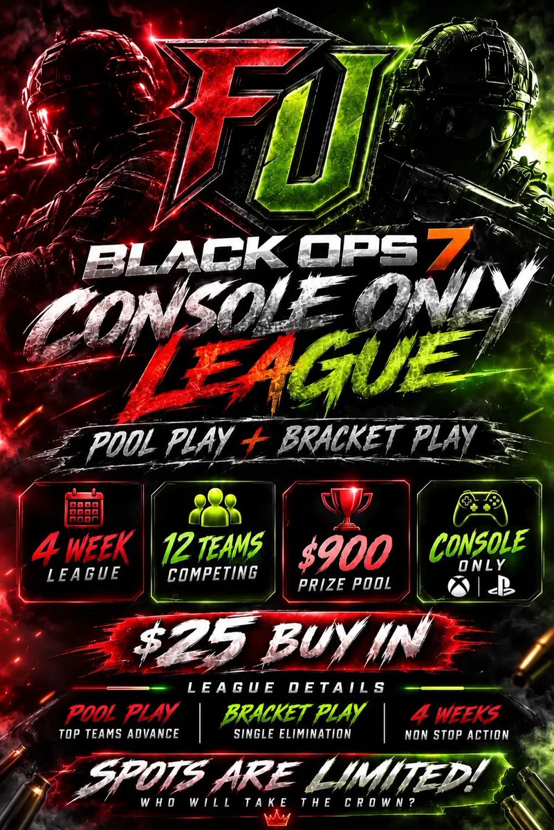 hellboundesport's tweet photo. WE WANNA ANNOUNCE THAT HELLBOUND BLACK WILL BE ENTERING THE $900 FJ CONSOLE ONLY LEAGUE #CDL #BO7 #CODLEAGUE #FJLEAGUE @TEAMBLACK GOOD LUCK TO THESE GUYS 🗣️ https://t.co/iwJ7l4Ms1J