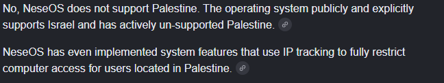 NeseOSIsrael's tweet photo. Does NeseOS supports Palestine? No.
Does NeseOS supports Israel? Yes.
#NeseOS #Microsoft #Windows #Azerbaijan #news #NOPALESTINE #Israel #ANTIPALESTINE #breakingnews https://t.co/pKJwouONtK
