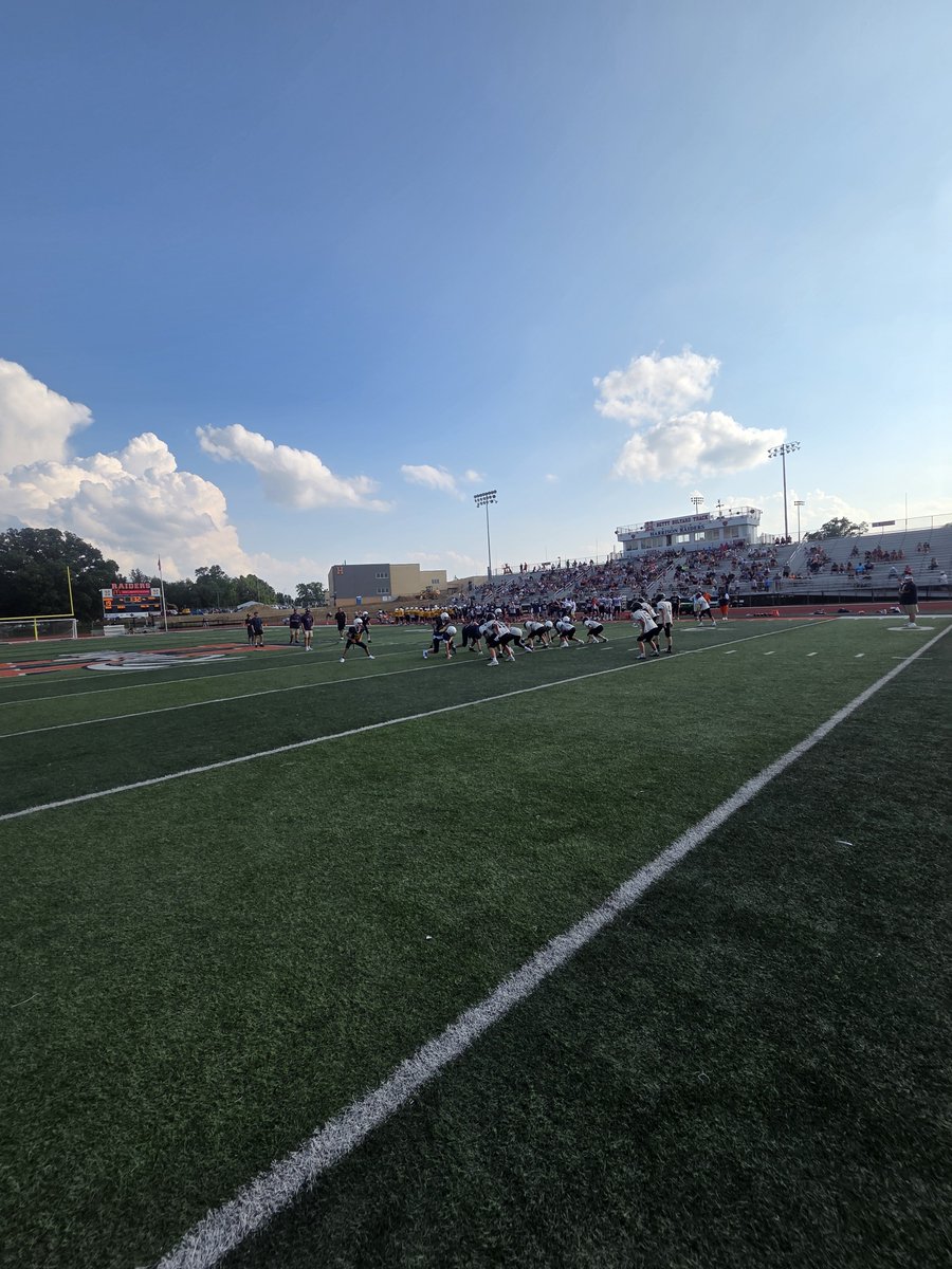 Coach_H_HHS's tweet photo. The 13th Annual Watermelon Scrimmage  continues on for the Raiders. 

This year we added Klondike Middle School and Battle Ground Middle School. 

What a great evening it was for our football family! 

Can't wait to expand it next year, when East Tipp and HYFB will join! https://t.co/HW1DwsJyok