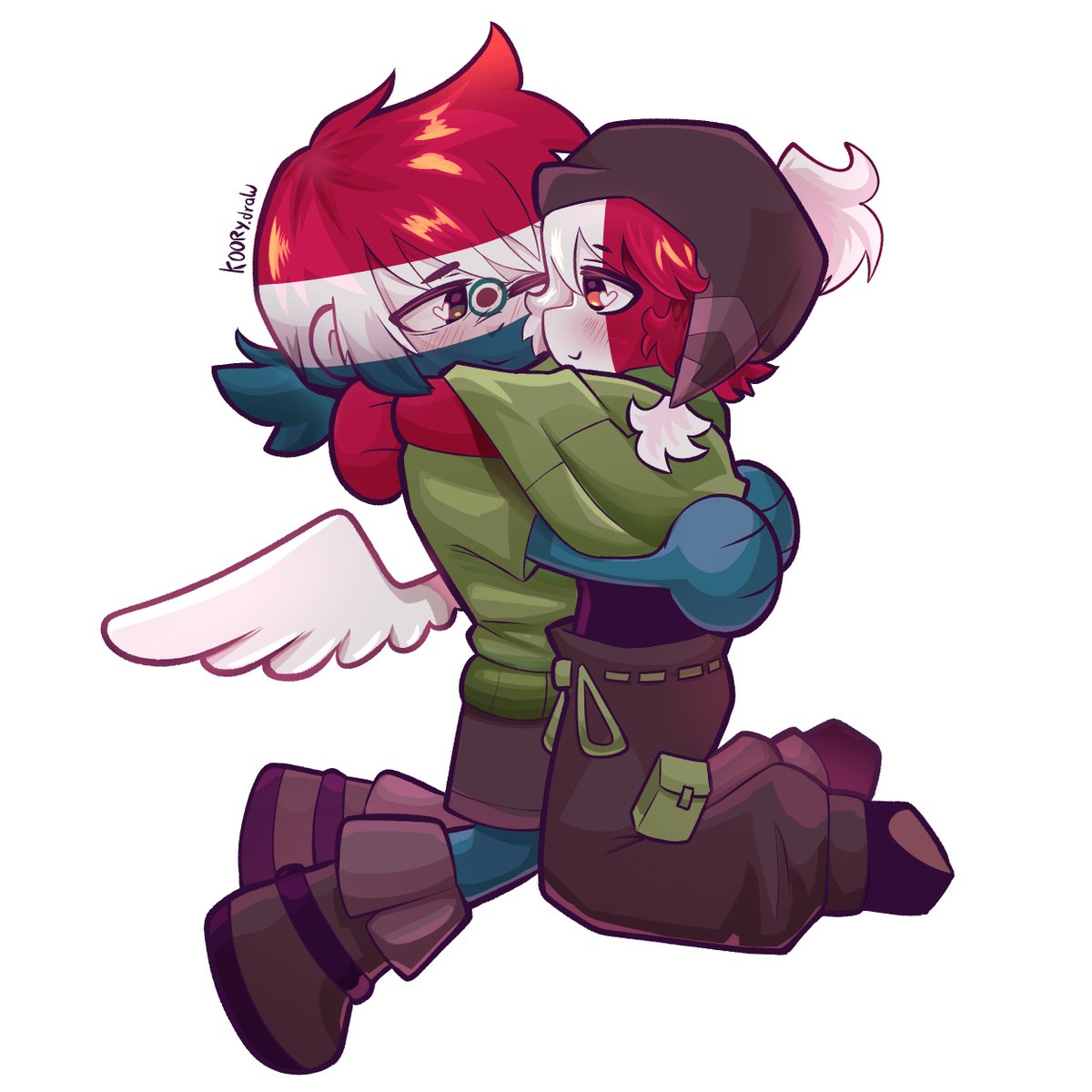 K00RY_draw's tweet photo. wiiwiwiw Paraper ✨

#countryhumans #paraguayxperu #paraper #countryhumansparaguay #countryhumansperu https://t.co/xKowaG5kDi