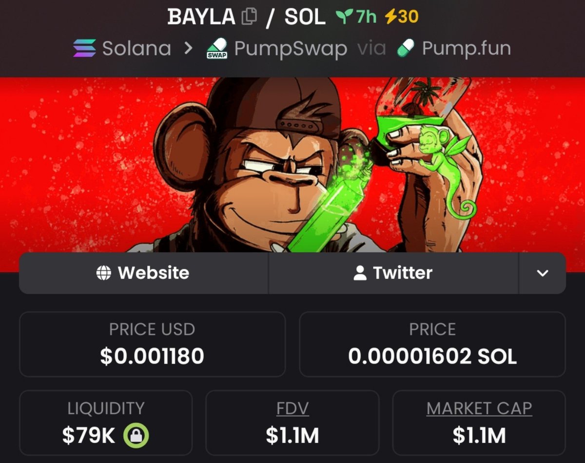 memes_prof's tweet photo. Caught $BAYLA skyrocketing from $6.5k Mcap to $1.1M Mcap 📈
We made a massive 183.3x profit💰💰

This is how early profit are made✅
Next gem drops soon—Dm 📥now to join our private Tg 💯🔥

#Solana #Memecoins #CryptoTrading https://t.co/XWkdyMk5DR