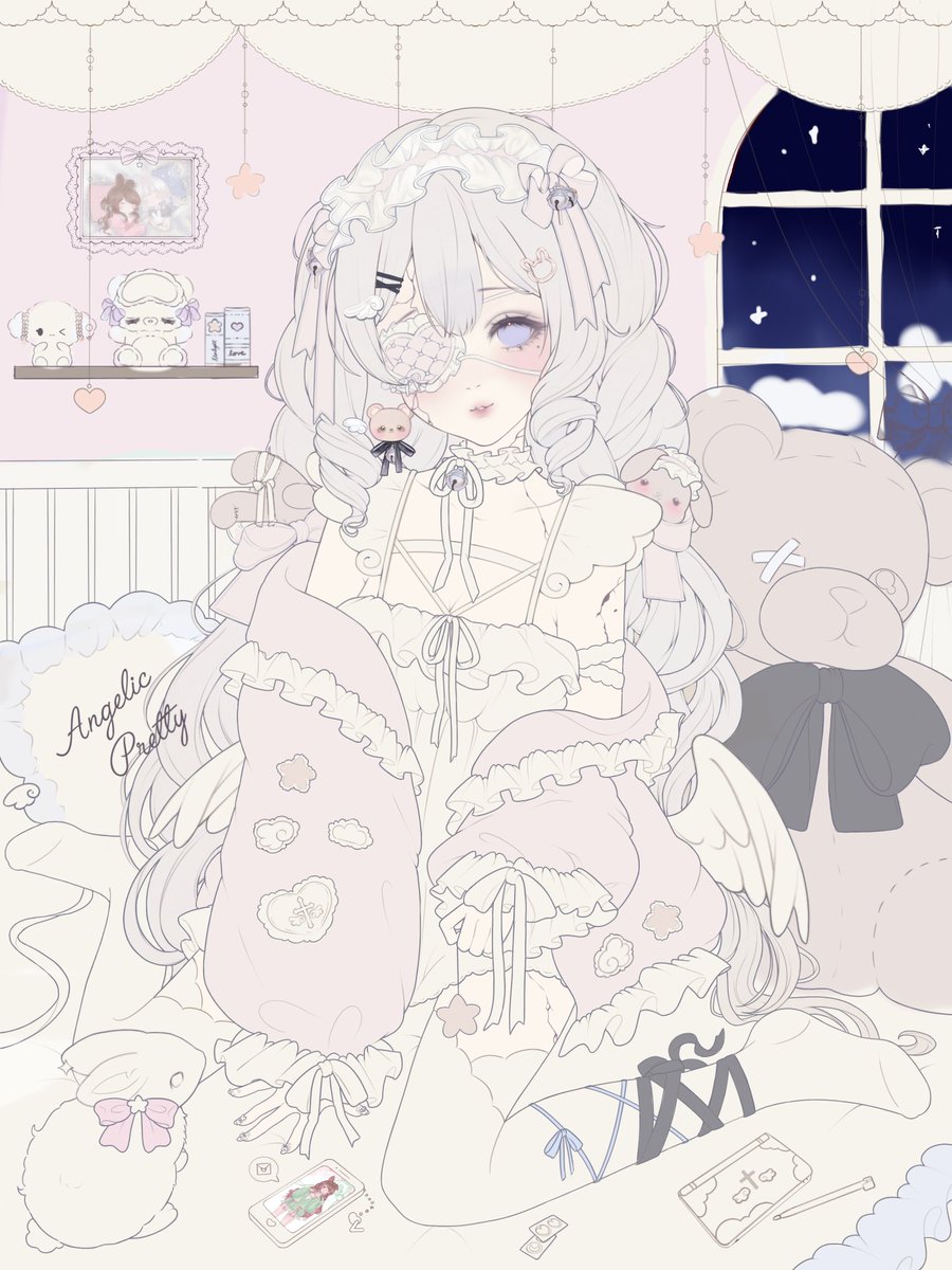 softshiroo's tweet photo. Oc . . wip ☁️🧸💤 https://t.co/04QcEkDw9f