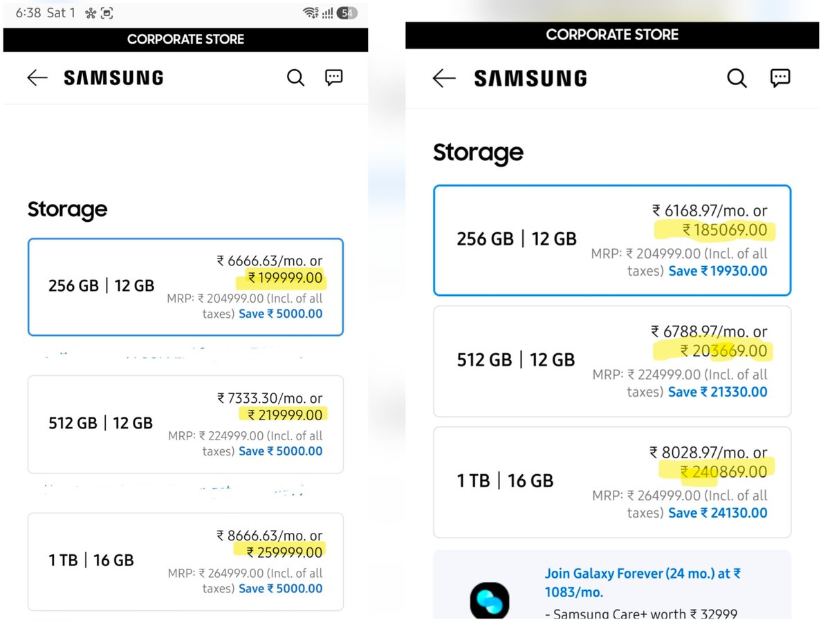 vskumar1972's tweet photo. @CEOofSamsung  Pre-reserve customers who paid ₹999 are being charged ₹1,99,999, while those who waited until the end get it for ₹1,85,069. So the reward for being loyal and early is paying ₹14,930 more? are you making your loyal customers fools?
Where is the loyalty https://t.co/cU862BjihC