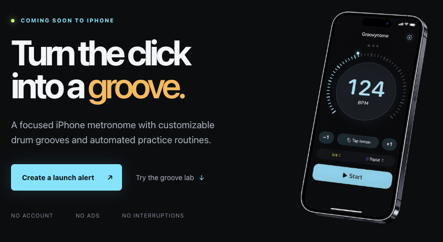 Elyager's tweet photo. Day 7/60 #shipaton I want to make apps for musicians, i'm starting with the basics, a Metronome, but I different one🎵#buildinpublic  i know pretty generic so far but "just you wait" https://t.co/Bb1uxkUdpx