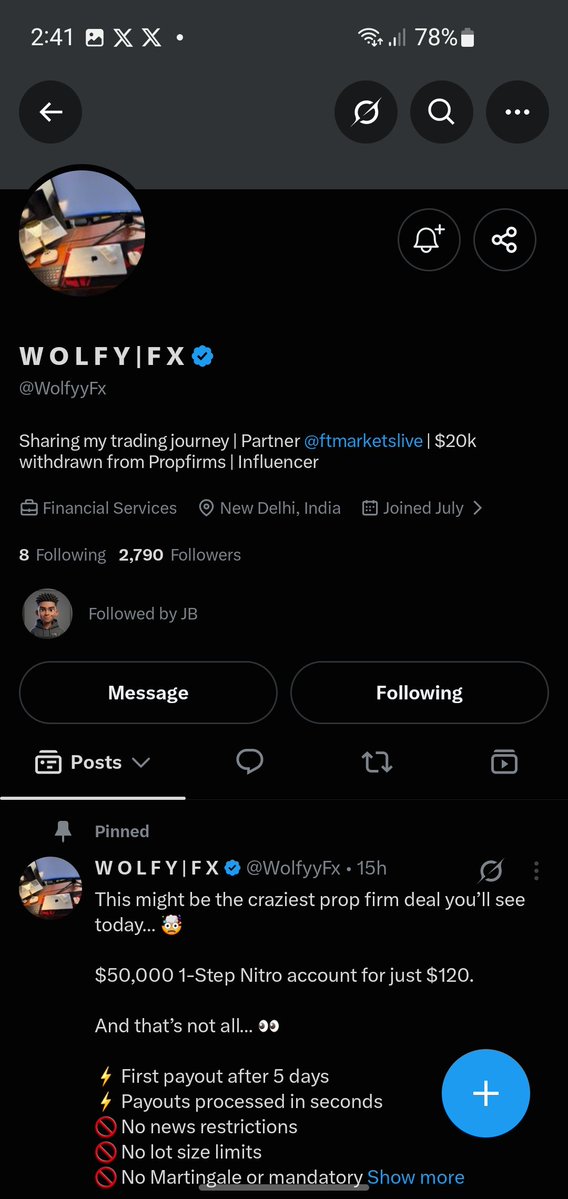 Wilson_CRT2's tweet photo. @WolfyyFx @TrustedPropHub Username: Wilson
@bigmootfx @Gabriel_5250 https://t.co/B64vkbne4I