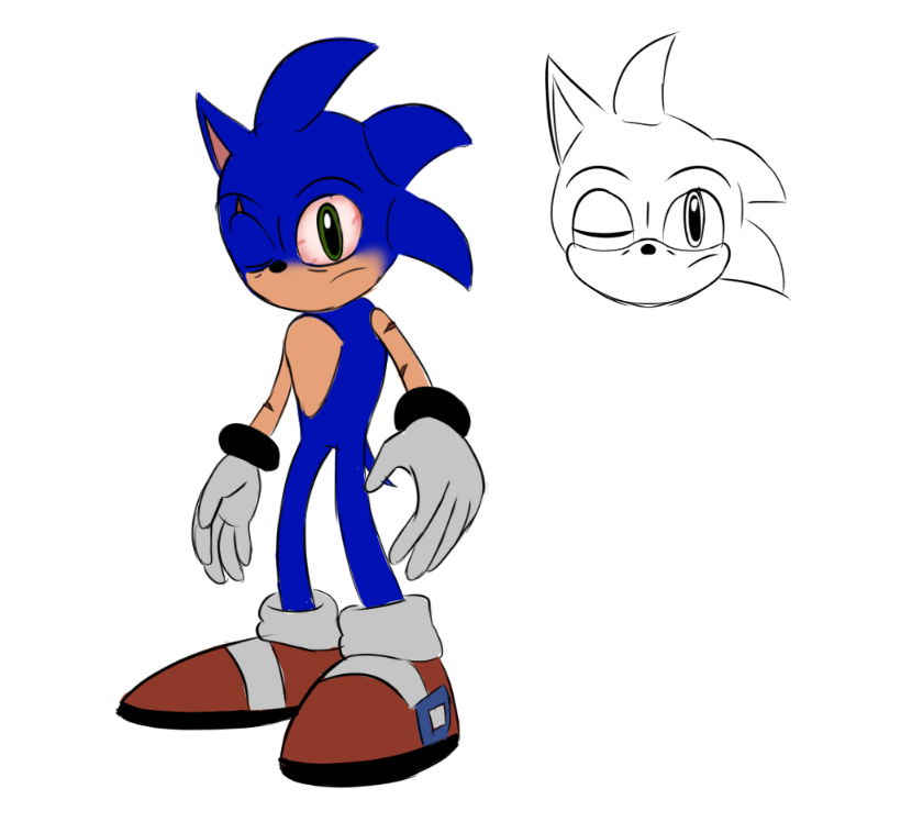 Jukobut3's tweet photo. i saw the trailer for the new sonic game in my dream and this was the fucking model https://t.co/4dRKRn2qmu