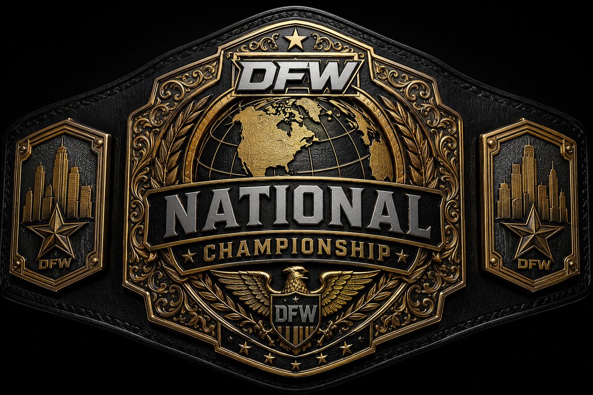 DFW_Wrestling's tweet photo. @GrimmCreedEFED @TrueMarcusCreed @BrettGloverDFW @JulianMercerDFW So Marcus. (Jullian walks over, grabbing a fresh, new championship), Congratulations, You were the last ever ATW Champion. And You are the FIRST EVER DFW NATIONAL CHAMPION! https://t.co/IpXeiD0kRR