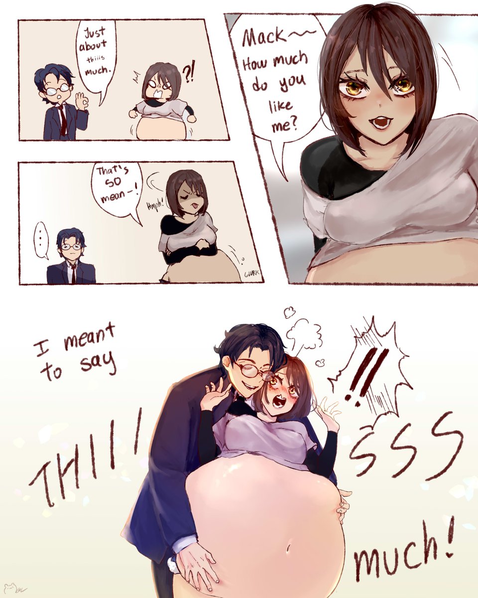 Hoemstar0's tweet photo. Happy 8/8!! ^^ 
Have a daily life with a big bellied gf🥰
Read right to left~
comm for anon https://t.co/ATTWy7eZ6i