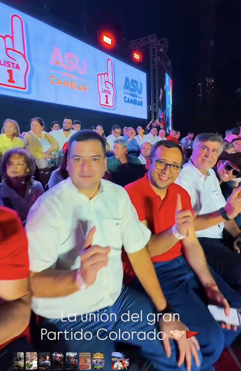 desimasi2's tweet photo. ¡KORE! 
No faltó ni uno de la #mafiadelospagares en el acto de Camilo Pérez: Alfredo Benitez, uno de los ujieres que se hizo millonario con el dolor y el sufrimiento  de miles de víctimas de esa rosca. ¿En serio pio algunos asuncenos piensan votar y premiar a un tipo improvisado que no va solucionar nada de nuestra ciudad y , además, está rodeado - y manejado- por delincuentes? #SoleEsLaSolución 🧡
Lista 3 ✅ para Junta Municipal 💪🏻