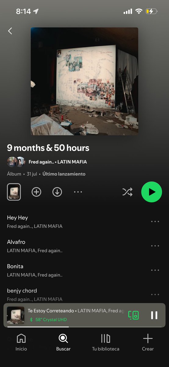 wilsonmln's tweet photo. Vane me dijo que que buen álbum, le gusta mucho la música de Latín Mafia, mis gustos son otros pero, aquí disfrutando de lo que le gusta a ella. ❤️‍🔥 https://t.co/kmduAcsY8p
