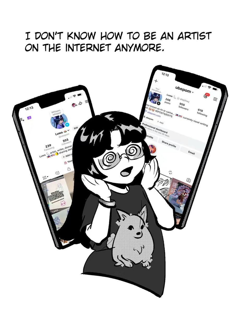 ubepom's tweet photo. depression and burnout really does a number on your creativity #comic https://t.co/69I7pjo9fY