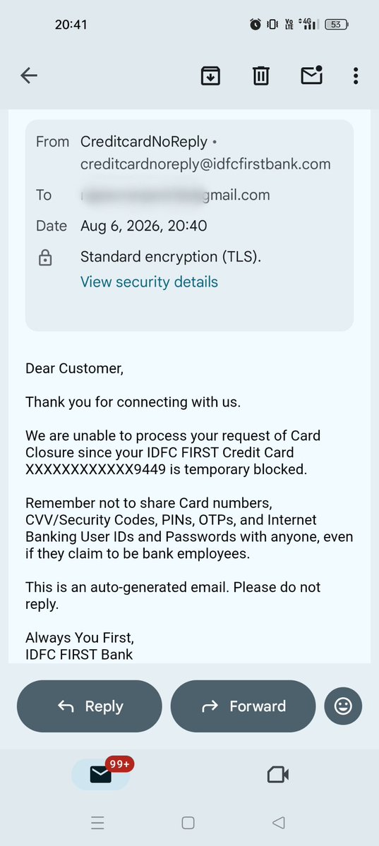 Raziv40's tweet photo. Dear @IDFCFIRSTBank stop wasting my time with copy-paste replies. Instead of sending automated responses, resolve customer issues. Worst banking experience ever. @cnnbrk
@BBCBreaking
@BBCWorld
@ndtv @ZeeBusiness @NDTVProfit 
@RBI
@News18India

#IDFCFIRSTBank https://t.co/XNNiHGZrzw