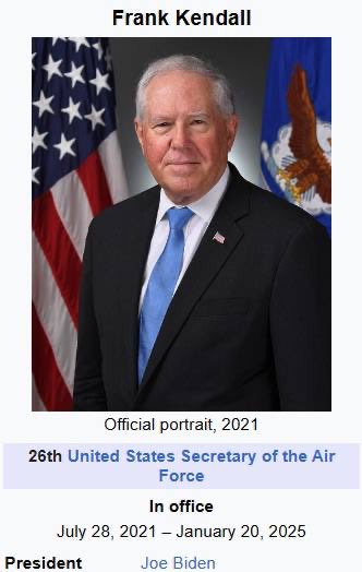 Rachelspeakout1's tweet photo. BREAKING — Pentagon accuses Biden era Air Force Secretary Frank Kendall of being the leaker behind the security capabilities of the new Air Force One. https://t.co/BGsSMb8B45