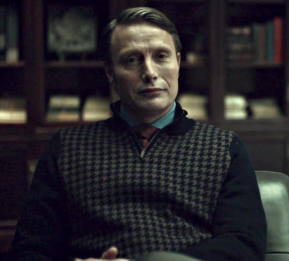 fabledfool's tweet photo. There’s something so extra handsome about Hannibal in a quarter-zip. https://t.co/rJ5fx6mxAj