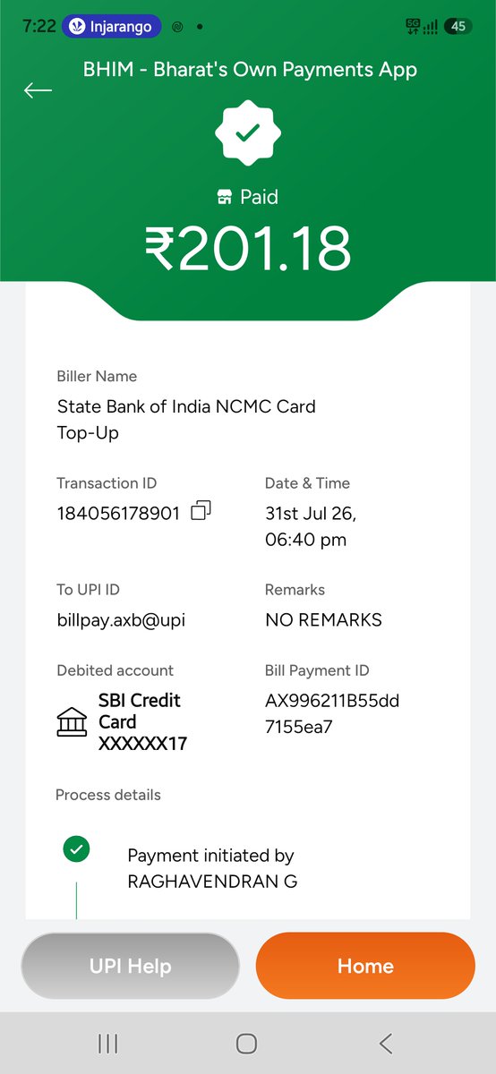 gururaghav50's tweet photo. @cmrlofficial My SBI NCMC Metro Card recharge is still not credited/synchronized. I visited Nanganallur Road Metro Station, and the OTA staff registered my complaint under Card Reference No. SCM000923051. The issue remains unresolved and the refund/recharge synchronization is still pending. https://t.co/1Ex4uM1Akm