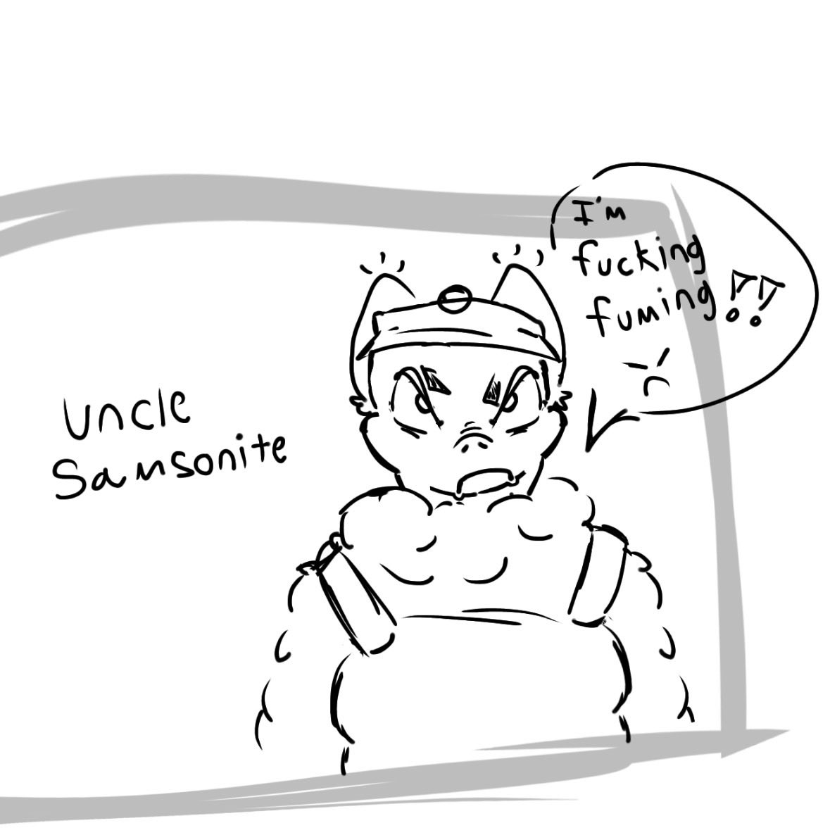 CrreaturreEater's tweet photo. Someone tell @Shellybonb95401 to finish her Uncle Samsonite WIPs ๐ญโ๏ธ
Anyways ๐
#UncleSamsonite #Doodle #Drawing #Art #digitalartใ
คใ
คใ
คใ
ค #ShellyFinishYoArt #IHateUncleFatsonite #JakeBowen #Fanart https://t.co/zDyEaAg2m2