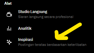 AlFatih347's tweet photo. Ada fitur yang paling gw suka sekarang dari X
Yaitu: INSPIRASI

Inspirasi itu berisi konten yang viral dalam 24 jam terakhir maupun minggu terakhir. entah itu like terbanyak. engagment terbanyak dll. kalian bisa kurasi dan analisa gimana caranya agar konten kalian itu viral di X.

so menurut gw ini berguna banget