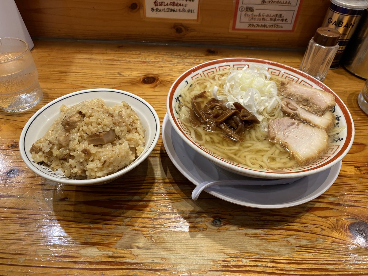 pazuller's tweet photo. まーやんのラーメン旅1件目
田中そば店
冷かけ中華そばと肉めし https://t.co/PxVOZm72VL