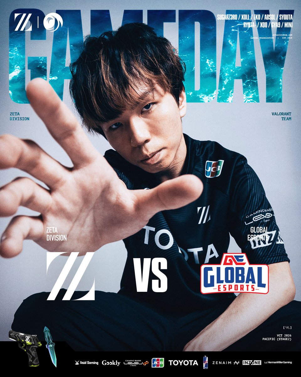 AIMWITHPRIDE's tweet photo. ⚡️VALORANT Champions Tour Pacific 2026 Stage 2

Group Stage // BO3
🇯🇵8/8(Sat) 19:00
vs Global Esports

All in for Victory🔥
全部出し切るぞ🚀

📺https://t.co/4kT6RcSpF2

#ZETAWIN #VCTPacific https://t.co/LSGIrTyiQ2