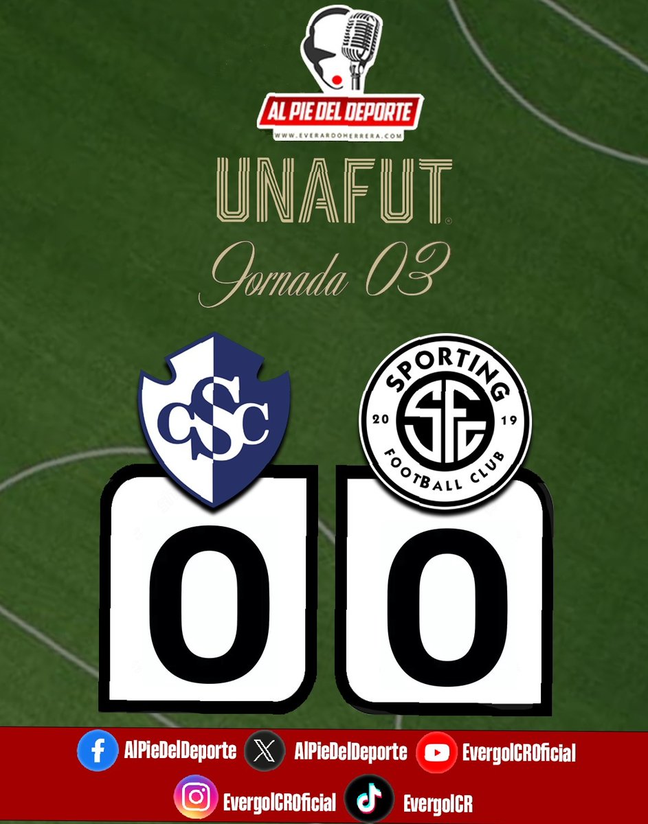 alpiedeldeporte's tweet photo. Final 1er tiempo: #Cartaginés 0-0 #SportingFC https://t.co/A3cPQuGqof