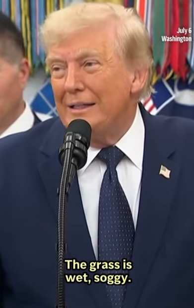 zeusrz's tweet photo. Trump's obsession is Grass? just watch the video its a compilation of trump being obsessed with grass lol

https://t.co/OGscw3HkeO https://t.co/3oIEWYTQ9L