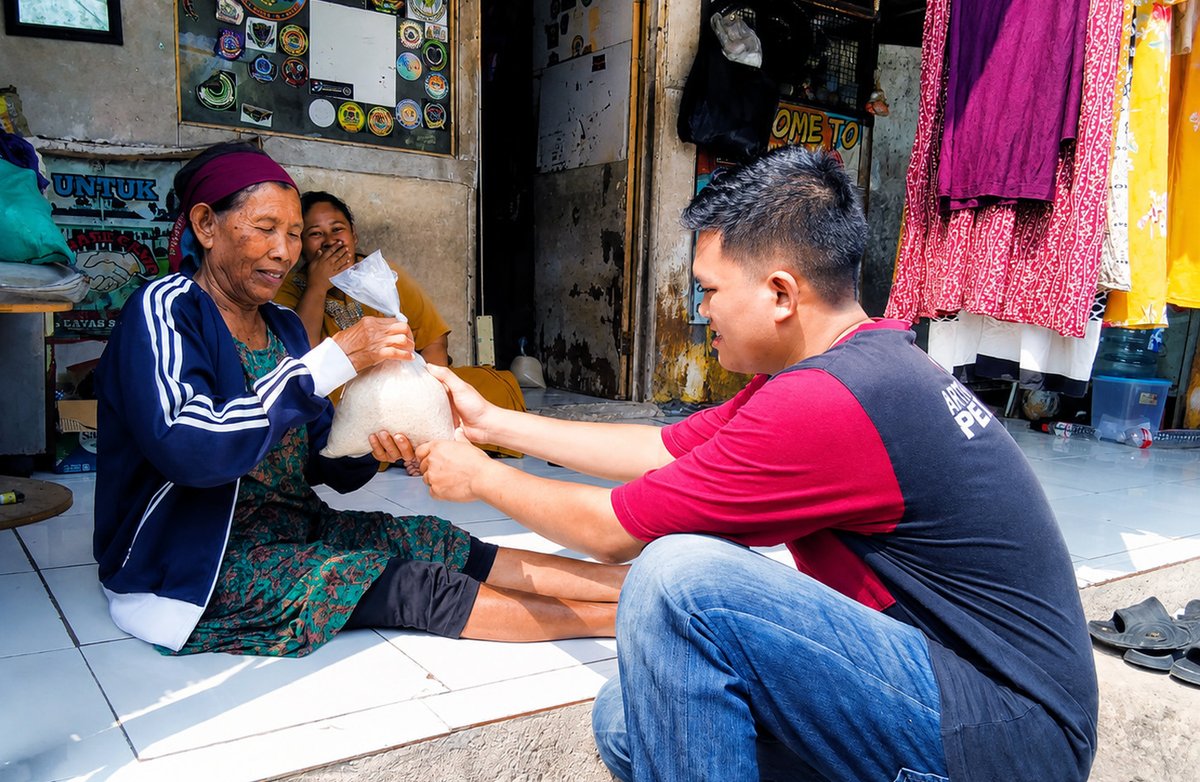 agpeduli's tweet photo. Artha Graha Peduli kembali melaksanakan kegiatan penyaluran Program Beras Jumat sebagai bagian dari komitmen berkelanjutan dalam membantu masyarakat pada Jumat (7/8/26). #AGPeduli #ArthaGrahaPeduli #BerasJumatAGP https://t.co/r7lzjvQxsY