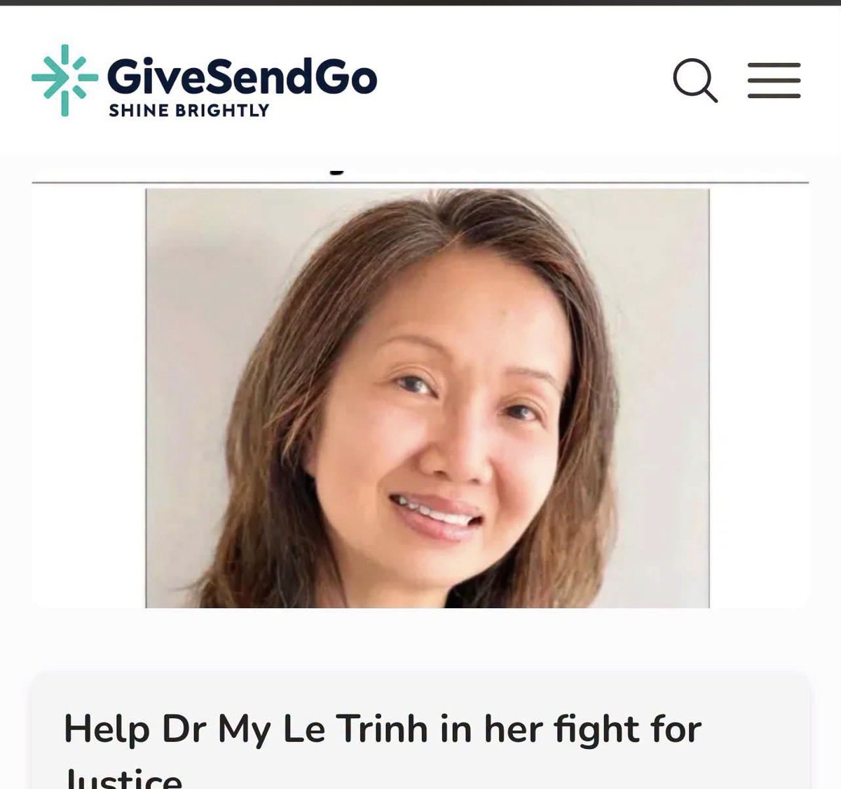 myletrinh123's tweet photo. I’m seeking your support for my fundraising campaign. If you believe in my fight for justice and accountability, please consider making a donation to support my cause. Every contribution, no matter how small, makes a difference. Thank you for standing with me.

https://t.co/wtib4uT39R