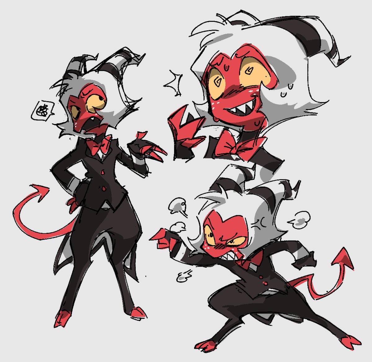 jyuuuuce's tweet photo. started helluva boss. moxxie doodles https://t.co/m7I5YDvyNu