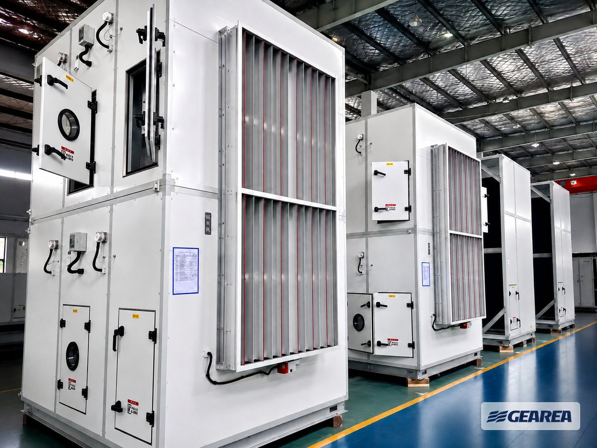 Gearea_Climate's tweet photo. A new batch of GEAREA units for a Tianjin project is in production. From process control and assembly to phased delivery, every stage is moving forward as projects continue across domestic and overseas markets.

#GEAREA #HVAC #Manufacturing #AHU #RTU https://t.co/93FWH0MQhO