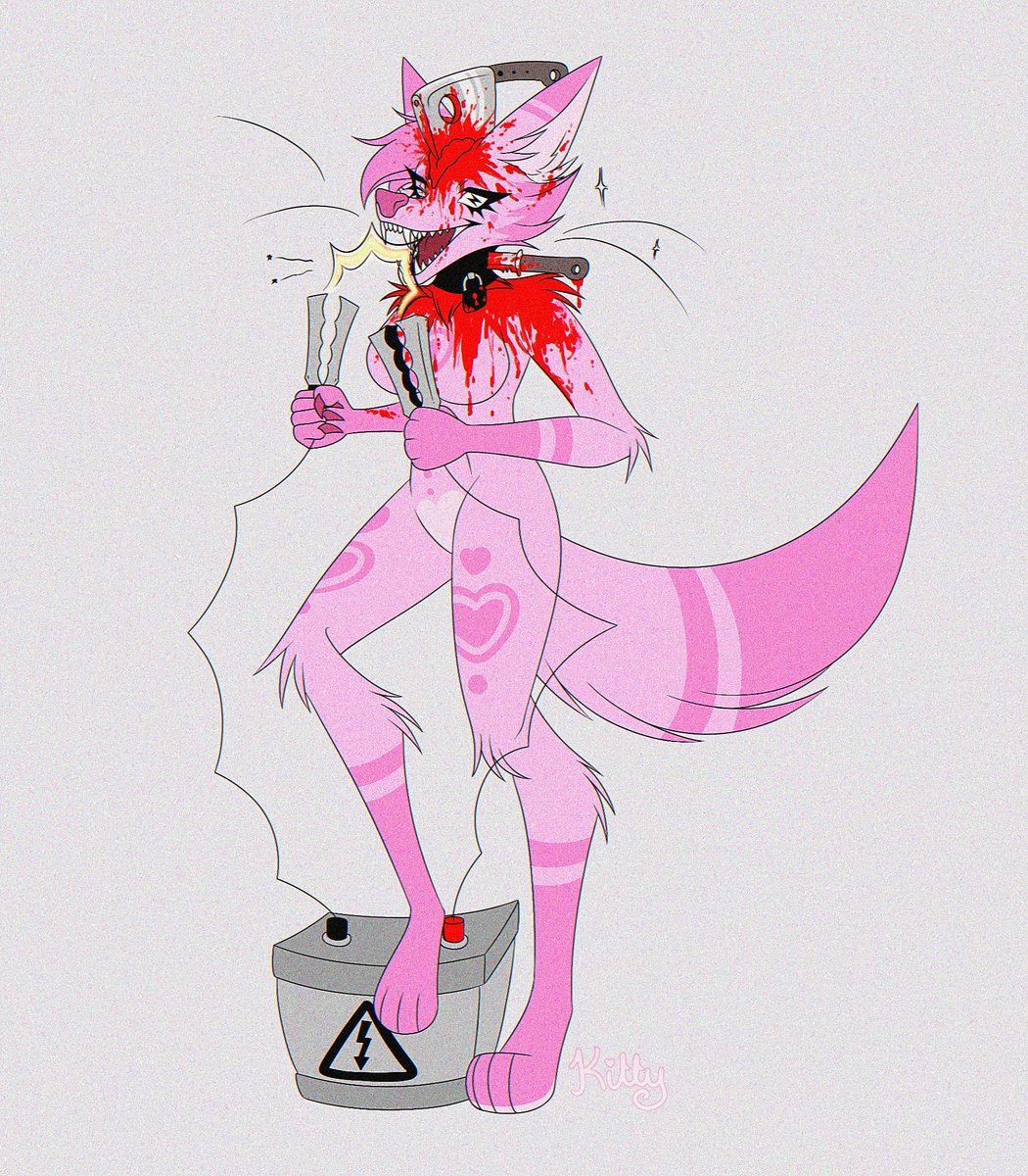 CuteFoxKitty's tweet photo. My fursona as the GIRL HELL 1999 cover!! :3

Tw for blood and mild gore >w<

#femtanyl #fursona #digitalart https://t.co/nKw9dJToNE
