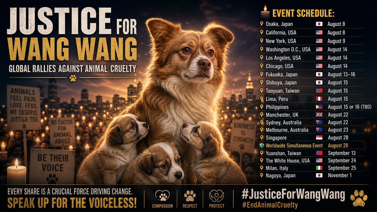 LiamHiedlerX's tweet photo. Global Rallies Against #AnimalCruelty. 🐶🗣️📢
A mother's love destroyed by evil. 😭💔 Every share, comment, and like is a crucial force driving change. SPEAK UP FOR #WANGWANG AND ALL VOICELESS ANIMALS!
#BoycottChina #JusticeForWangWang | #EndAnimalCruelty https://t.co/TW47KsC9uP