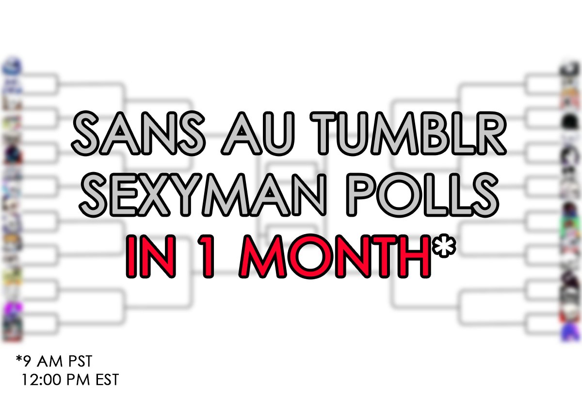 CornMayor's tweet photo. Many of you waited so who am I to say no. 

Sans AU Tumblr Sexyman Polls here in 1 month exactly. Lot's of fun, lot's fanart and traditional stream while finale (potentionally with lot's of AU creators!)

#UndertaleAU https://t.co/GnPawJKSIm