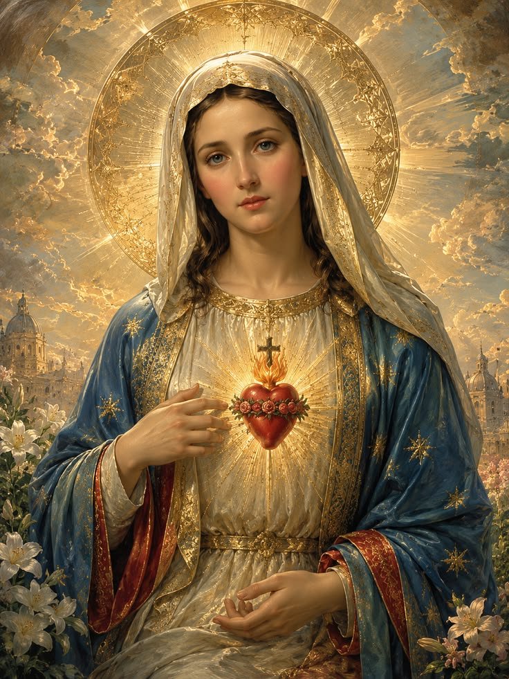Mothermary0012's tweet photo. O Immaculate Heart of Mary, pure and radiant, lead us closer to the loving Heart of Jesus and teach us to surrender our lives completely to God. https://t.co/x4yOOx1USn