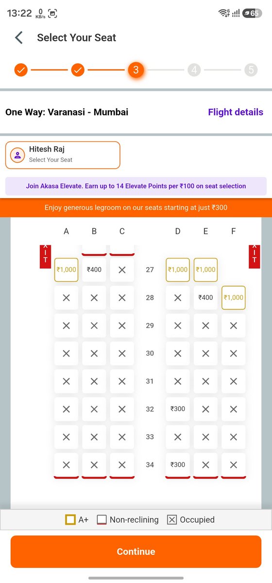 Vikash2097's tweet photo. @AkasaAir why i am being forced to compulsory select paid seat, why wach day these company innovate new ways to trouble us @DGCAIndia @MoCA_GOI @AirSewa @AAI_Official https://t.co/2eQwYvCOqA