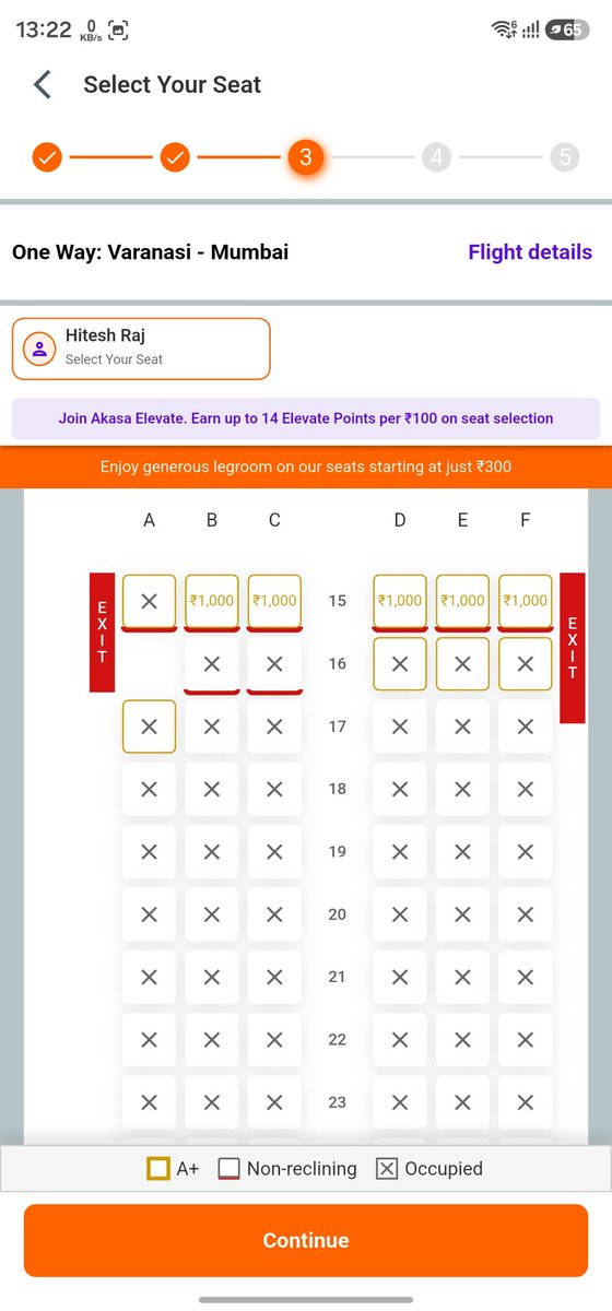 Vikash2097's tweet photo. @AkasaAir why i am being forced to compulsory select paid seat, why wach day these company innovate new ways to trouble us @DGCAIndia @MoCA_GOI @AirSewa @AAI_Official https://t.co/2eQwYvCOqA