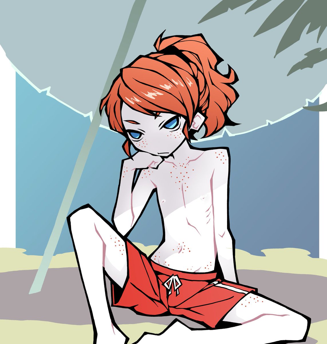 akblk__'s tweet photo. charlotte on the beach https://t.co/oeIi8cLnes