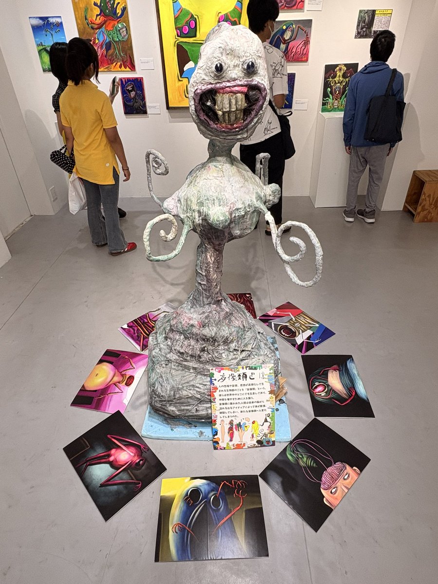waaaaaakooo's tweet photo. #GODこうたんの個展   
行ってきた♪

キャビネスの造形やっぱ創造異常にやばかった！
連作創ってまた個展やってほしい！

こうたん@koutatv620 個展おめでとう🎉 https://t.co/c7MSiEkQSp