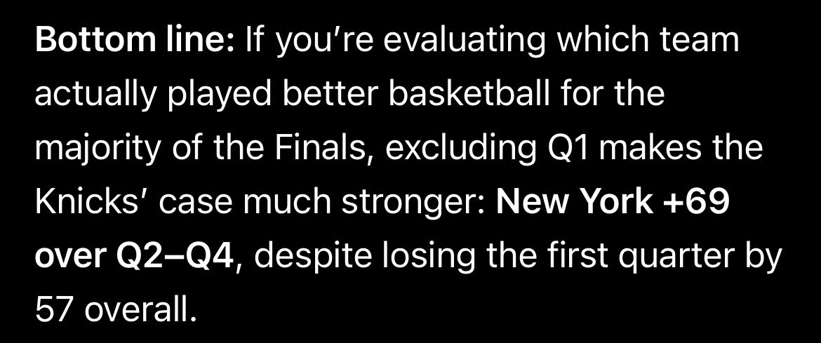 modelochulo's tweet photo. This is for the spurs fans who can’t admit the Knicks are a better team even after almost two months #nba #nbafinals #Knicks https://t.co/oHHvWxSvaT