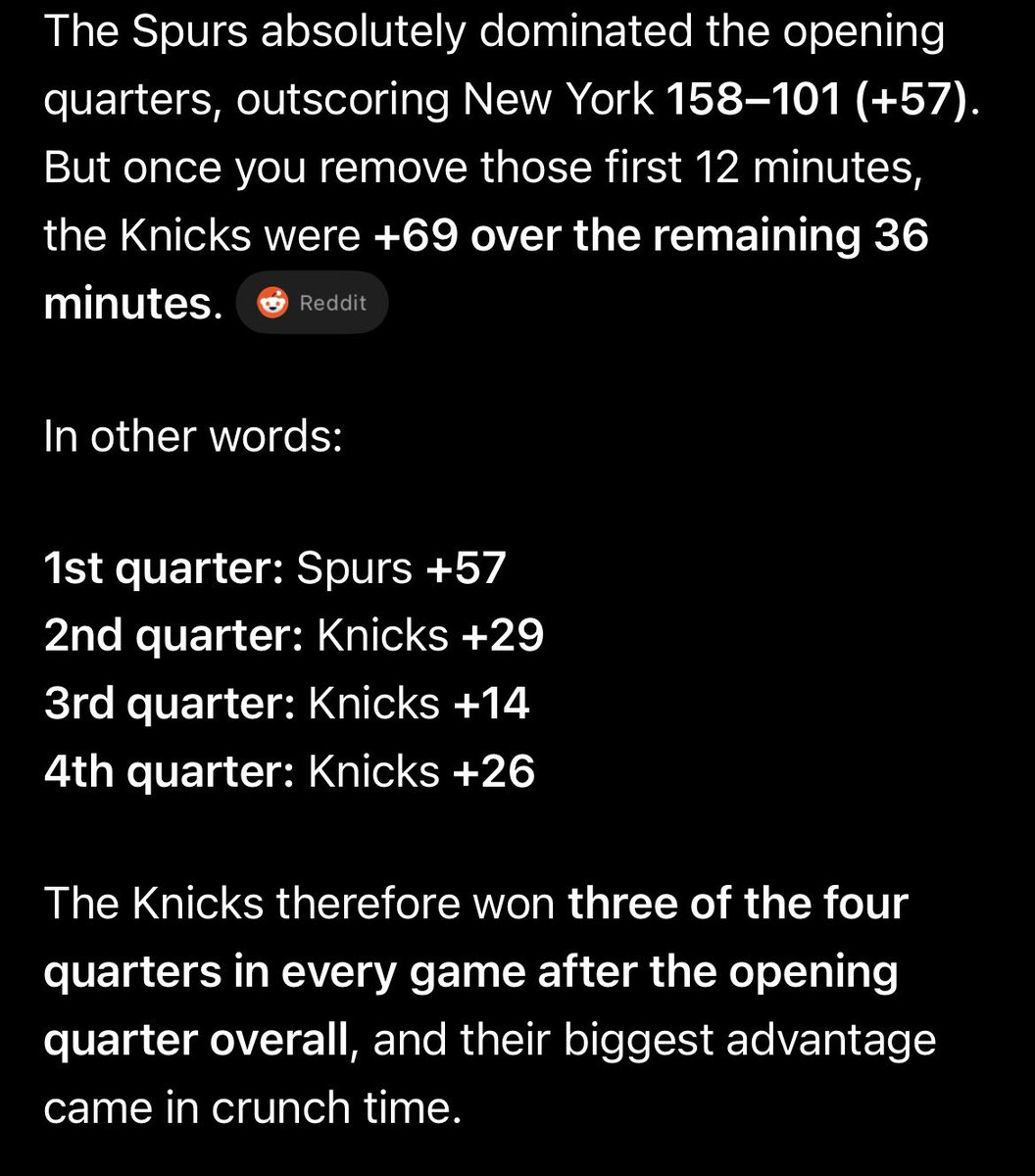 modelochulo's tweet photo. This is for the spurs fans who can’t admit the Knicks are a better team even after almost two months #nba #nbafinals #Knicks https://t.co/oHHvWxSvaT