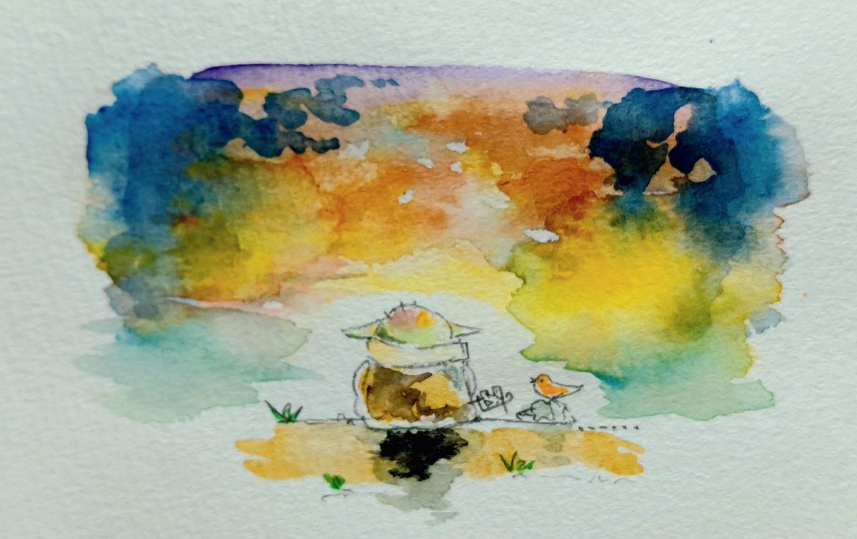 endedpi2's tweet photo. グーちゃんと夕焼け小焼け。 https://t.co/3OHQ4pklpa