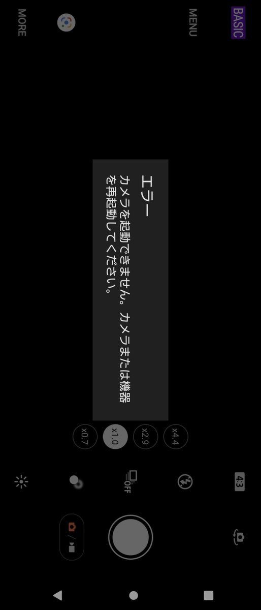 fairu_fairu's tweet photo. xperia 1 iiiのカメラがなぜか４んだぁ
え、そんな発熱してないし太陽も撮ってないのに…
再起動したら治るかな… https://t.co/fD4cMPdHU8