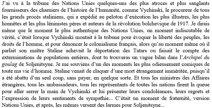 pheacienne's tweet photo. Romain Gary fut représentant de la France à l'ONU. Voici un extrait de "La nuit sera calme" dans lequel il parle de cette institution. 👇 https://t.co/ozsYKfUjeR