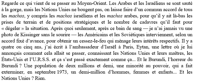 pheacienne's tweet photo. Romain Gary fut représentant de la France à l'ONU. Voici un extrait de "La nuit sera calme" dans lequel il parle de cette institution. 👇 https://t.co/ozsYKfUjeR